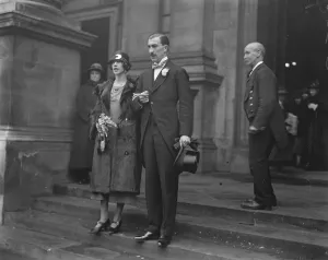 A Soldier Bridegroom CAptain P Waters, M C and Miss B Wilmot Sitwell leaving Brompton A Soldier Bridegroom CAptain P Waters, M C and Miss B Wilmot Sitwell leaving Brompton