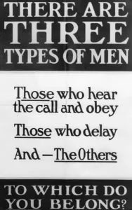 There are three types of men Those who hear the call and obey Those who delay There are three types of men Those who hear the call and obey Those who delay