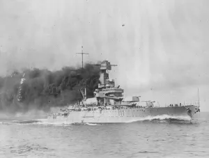 The USS Tennessee. The Largest US battleship afloat 8 June 1921 The USS Tennessee. The Largest US battleship afloat 8 June 1921