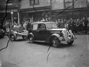 A Vauxhall trailer in the procession at the Dartford Carnival in Kent A Vauxhall trailer in the procession at the Dartford Carnival in Kent