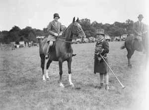 Westerham Hill Horse Show Mrs P Lindsay Stewart with her Hack Bran Pie Westerham Hill Horse Show Mrs P Lindsay Stewart with her Hack Bran Pie