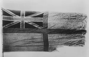 The White ensign flown by HMS Chester at the Battle of Jutland , 31st May, 1916 The White ensign flown by HMS Chester at the Battle of Jutland , 31st May, 1916