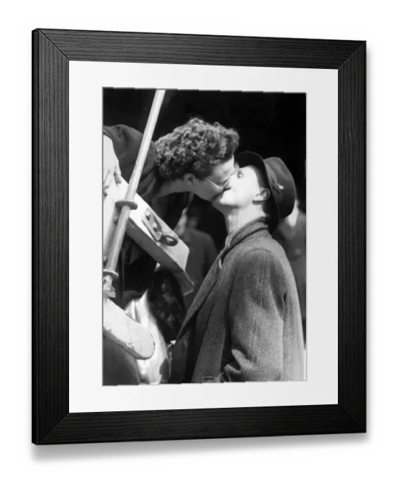 Framed Print : A kiss on board SS Winchester Castle, the immigration ship chartered by the South Framed Print : A kiss on board SS Winchester Castle, the immigration ship chartered by the South