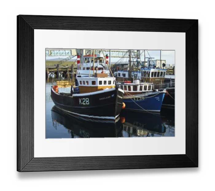 Framed Print : Fishing boats in harbour, Stromness, Orkney, UK credit: Marie-Louise Avery / thePictureKitchen Framed Print : Fishing boats in harbour, Stromness, Orkney, UK credit: Marie-Louise Avery / thePictureKitchen