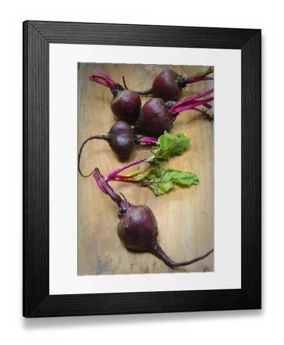 Framed Print : Whole fresh raw beetroots on wooden board credit: Marie-Louise Avery / thePictureKitchen Framed Print : Whole fresh raw beetroots on wooden board credit: Marie-Louise Avery / thePictureKitchen