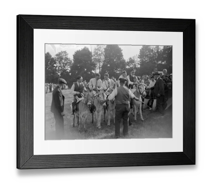 Framed Print : Steve Donaghue at the Donkey Derby start. 1934 Framed Print : Steve Donaghue at the Donkey Derby start. 1934