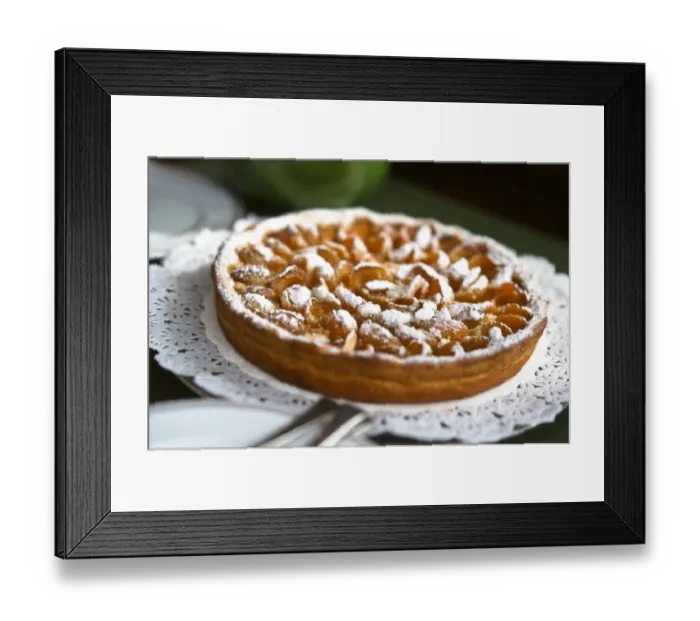 Framed Print : French apricot tart, in Patisserie Lenoir in Valbonne, south of France credit Framed Print : French apricot tart, in Patisserie Lenoir in Valbonne, south of France credit