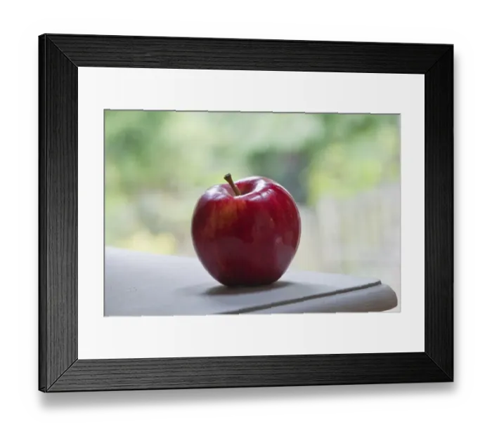 Framed Print : One whole red apple in natural setting credit: Marie-Louise Avery / thePictureKitchen Framed Print : One whole red apple in natural setting credit: Marie-Louise Avery / thePictureKitchen