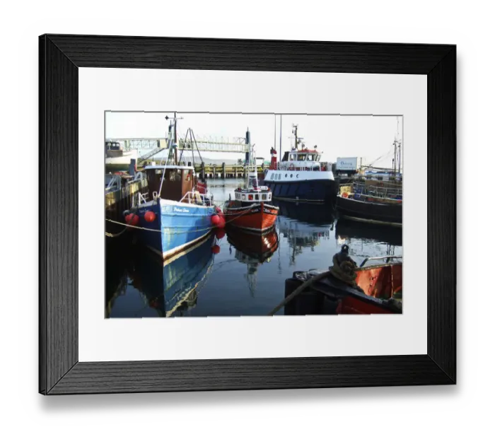 Framed Print : Fishing boats in harbour, Stromness, Orkney, UK credit: Marie-Louise Avery / thePictureKitchen Framed Print : Fishing boats in harbour, Stromness, Orkney, UK credit: Marie-Louise Avery / thePictureKitchen