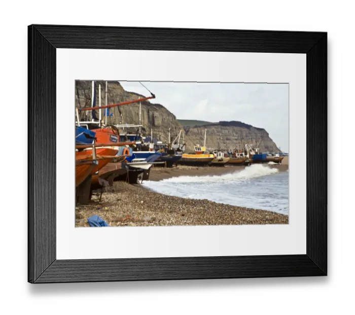Framed Print : Fishing boats pulled up onto the shingle at Hastings, Sussex, UK credit: Marie-Louise Framed Print : Fishing boats pulled up onto the shingle at Hastings, Sussex, UK credit: Marie-Louise
