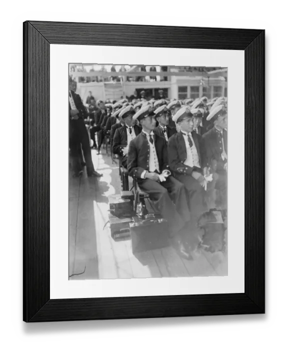 Framed Print : Prize Day on the HMS Worcester, the training ship of the Thames Nautical Training Framed Print : Prize Day on the HMS Worcester, the training ship of the Thames Nautical Training