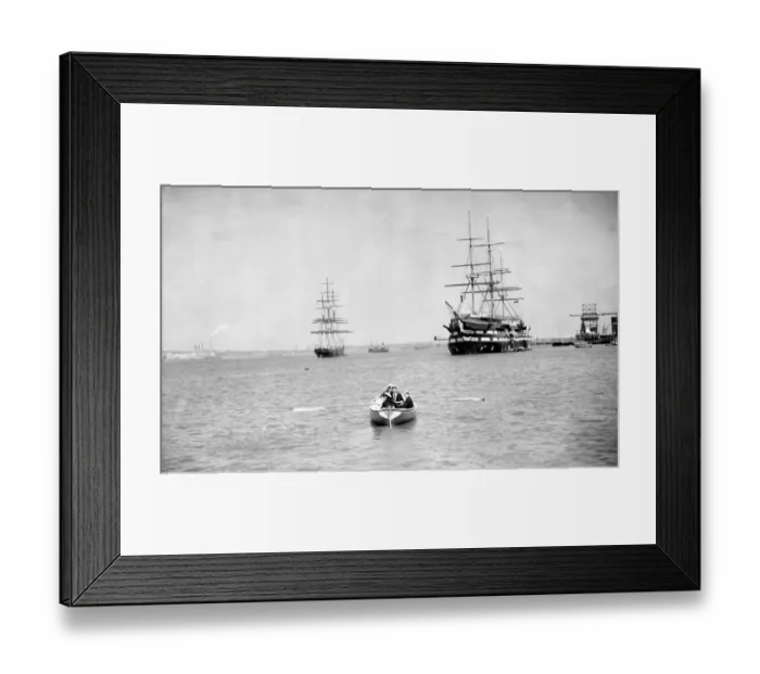 Framed Print : Culty Sarks arrival as it moors alongside HMS Worcester on the River Thames off Greenhithe Framed Print : Culty Sarks arrival as it moors alongside HMS Worcester on the River Thames off Greenhithe