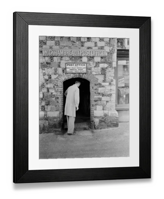 Framed Print : Wickhambreaux village post office near Canterbury, Kent. 1938 Framed Print : Wickhambreaux village post office near Canterbury, Kent. 1938