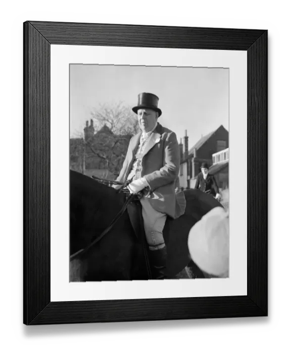 Framed Print : Well know figure of the Old Surrey and Burstow Hunt Sir Philip H. Manson-Bahr, M