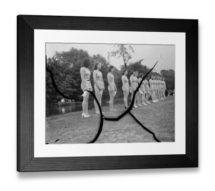 Framed Print : The Bathing Girls at the Dartford Carnival in Kent. 1939 Framed Print : The Bathing Girls at the Dartford Carnival in Kent. 1939