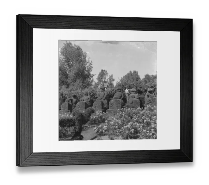 Framed Print : The topiary figures at Hever Castle. 1938 Framed Print : The topiary figures at Hever Castle. 1938