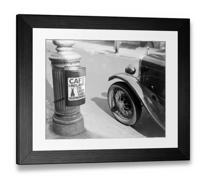 Framed Print : Litter bin in Tonbridge, Kent. 1933 Framed Print : Litter bin in Tonbridge, Kent. 1933