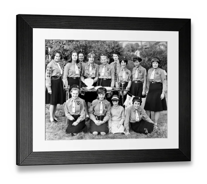 Framed Print : Winners of the Dartford Rural District Girl Guides Competition. The 1st Farningham Framed Print : Winners of the Dartford Rural District Girl Guides Competition. The 1st Farningham