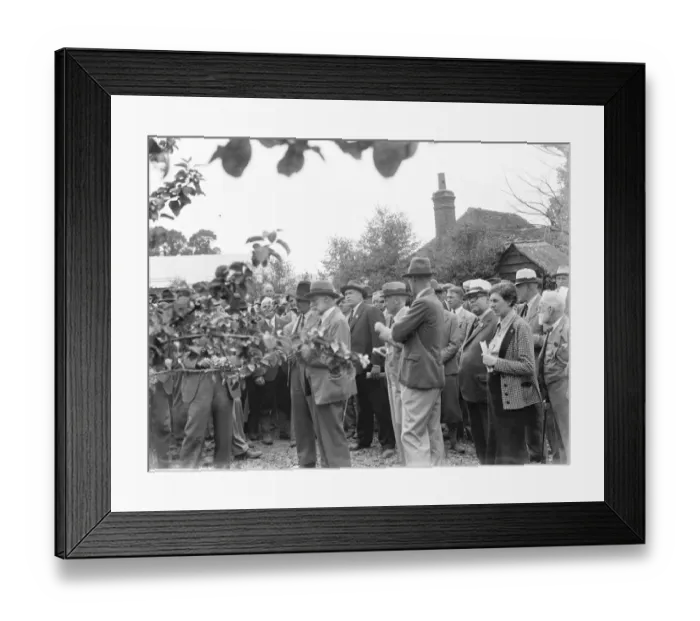 Framed Print : Showing people around at the East Malling Research Station open day in Kent. 2 Framed Print : Showing people around at the East Malling Research Station open day in Kent. 2