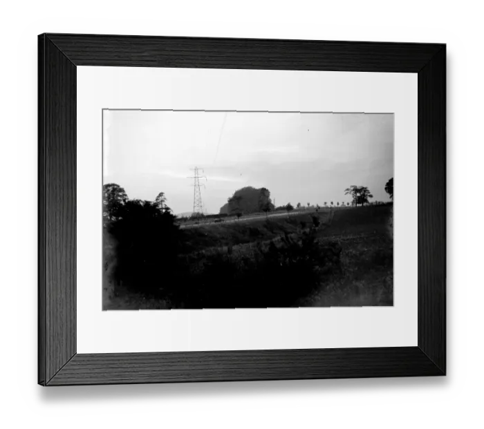 Framed Print : Electricity pylons in Chelsfield, Kent. 1933