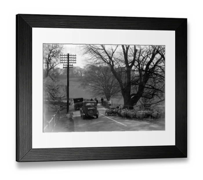 Framed Print : Country road in Kent. 1933