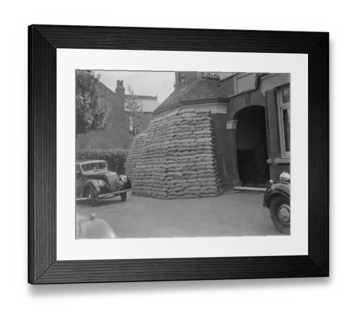 Framed Print : Sandbag protection for Livingstone Hospital at Gravesend, Kent. 1939 Framed Print : Sandbag protection for Livingstone Hospital at Gravesend, Kent. 1939