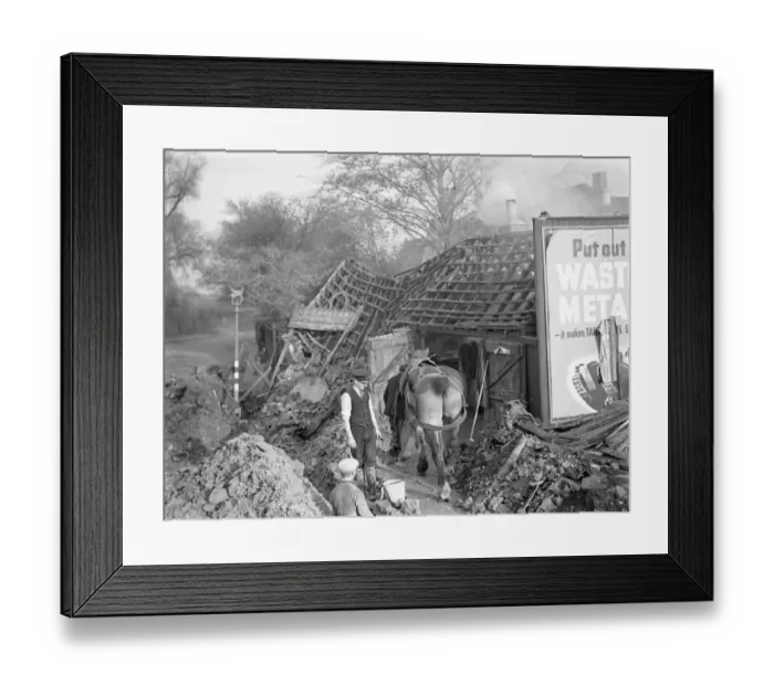 Framed Print : 9 November 1940 Doug Hollands blacksmith forge, over 100 years old. Despite being Framed Print : 9 November 1940 Doug Hollands blacksmith forge, over 100 years old. Despite being
