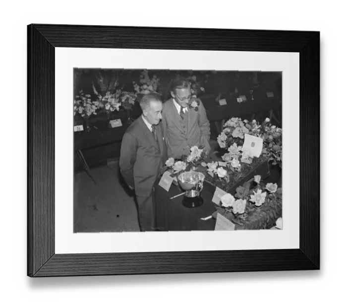 Framed Print : The Flower Show in Orpington, Kent. 1939 Framed Print : The Flower Show in Orpington, Kent. 1939