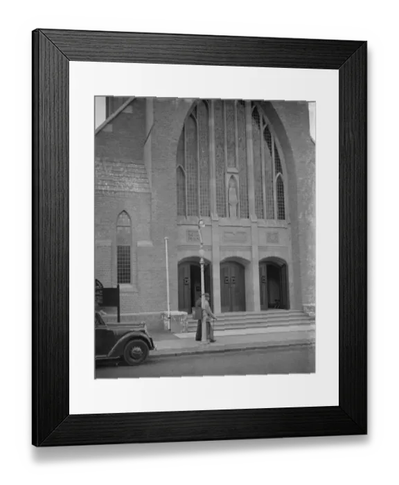 Framed Print : The front of St Edmunds Catholic Church in Beckenham, Kent. 1938 Framed Print : The front of St Edmunds Catholic Church in Beckenham, Kent. 1938