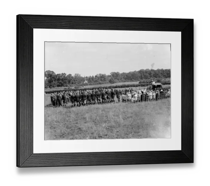 Framed Print : Open - air service, Sidcup, Kent. 1935 Framed Print : Open - air service, Sidcup, Kent. 1935