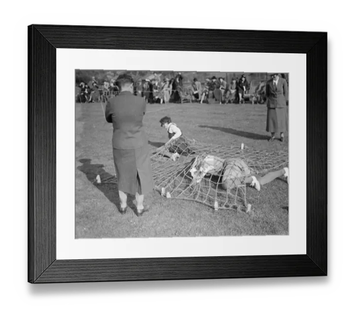 Framed Print : Swanley college sports. The assault race. 1936 Framed Print : Swanley college sports. The assault race. 1936