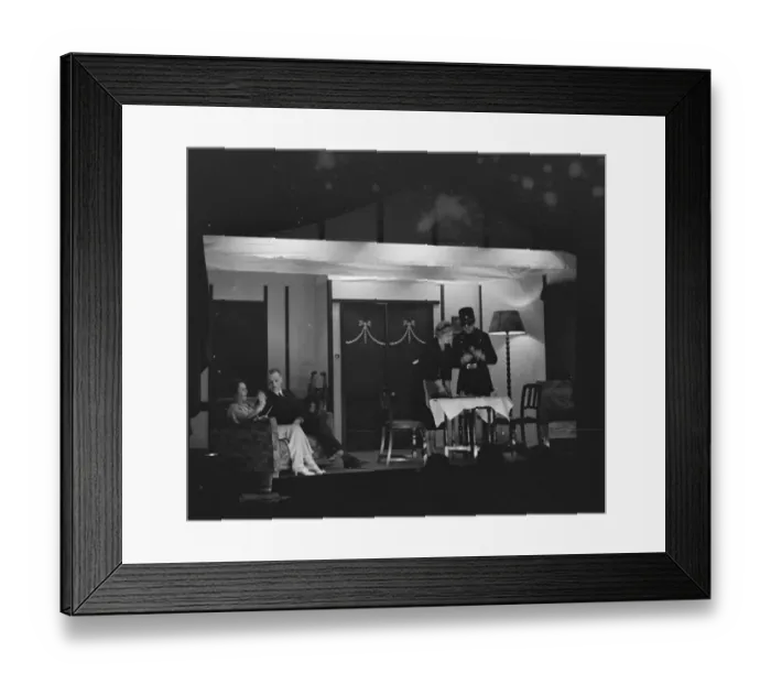 Framed Print : The Hartley Players, an amateur dramatic association from Harley, Kent, performing