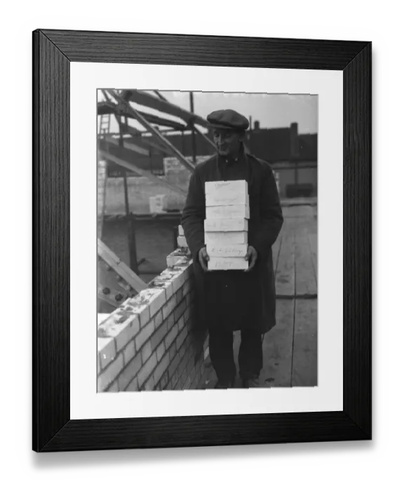 Framed Print : The laying of the foundation stones at St Barnabas Church in Eltham, Kent