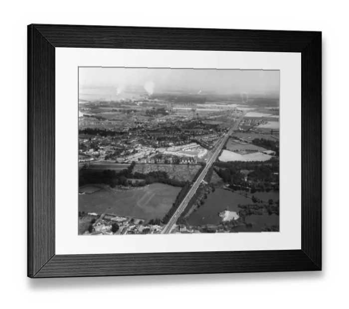 Framed Print : Aerial view of Dartford, Kent including the A2 and overlooking the River Thames Framed Print : Aerial view of Dartford, Kent including the A2 and overlooking the River Thames