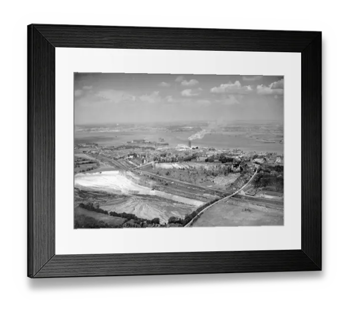 Framed Print : Aerial view of the urban / industrial port town of Greenhithe, Kent - 1939 ?TopFoto Framed Print : Aerial view of the urban / industrial port town of Greenhithe, Kent - 1939 ?TopFoto