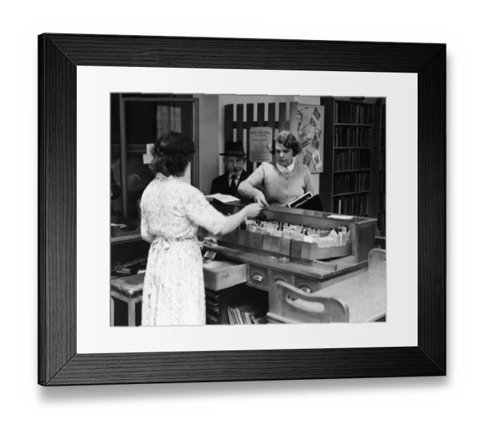 Framed Print : Broadstairs Library in Kent 2nd July 1949