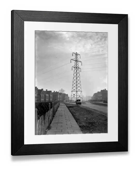 Framed Print : Pylon at Sidcup, Kent. 1933 Framed Print : Pylon at Sidcup, Kent. 1933