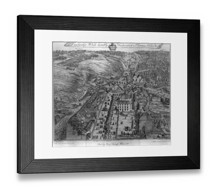Framed Print : Tunbridge Wells in 1718 by John Kip Framed Print : Tunbridge Wells in 1718 by John Kip