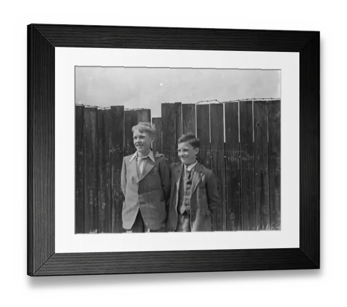 Framed Print : Alan Brigden and John Huddins, the two boys who were rescued from Dartford Lake, Kent