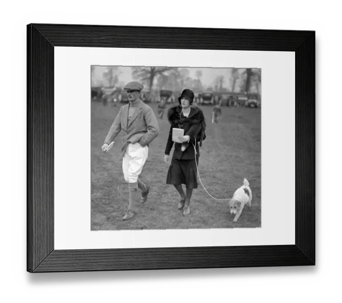 Framed Print : Christchurch Point to Point at Oddington. Sir John and Lady Carew - Pole