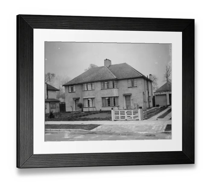 Framed Print : Houses in Northcray near Sidcup, Kent. 28 March 1939 Framed Print : Houses in Northcray near Sidcup, Kent. 28 March 1939