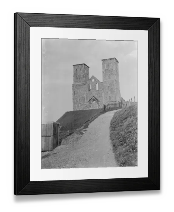Framed Print : Reculvers Towers. 1937