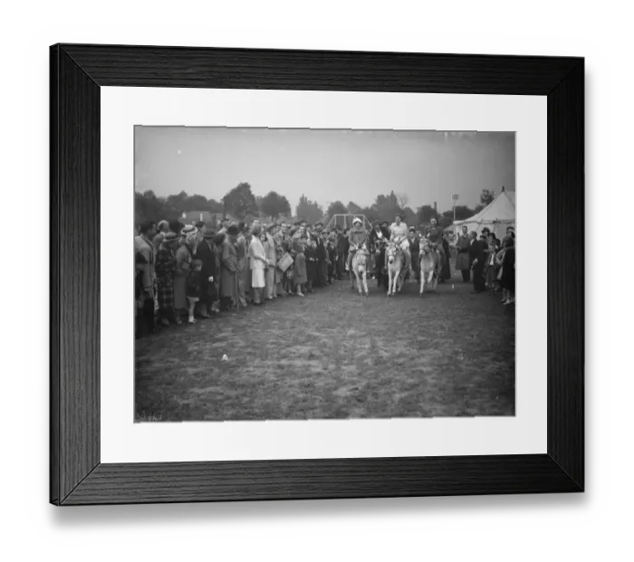 Framed Print : Pettswood fete. The donkey derby. 1938