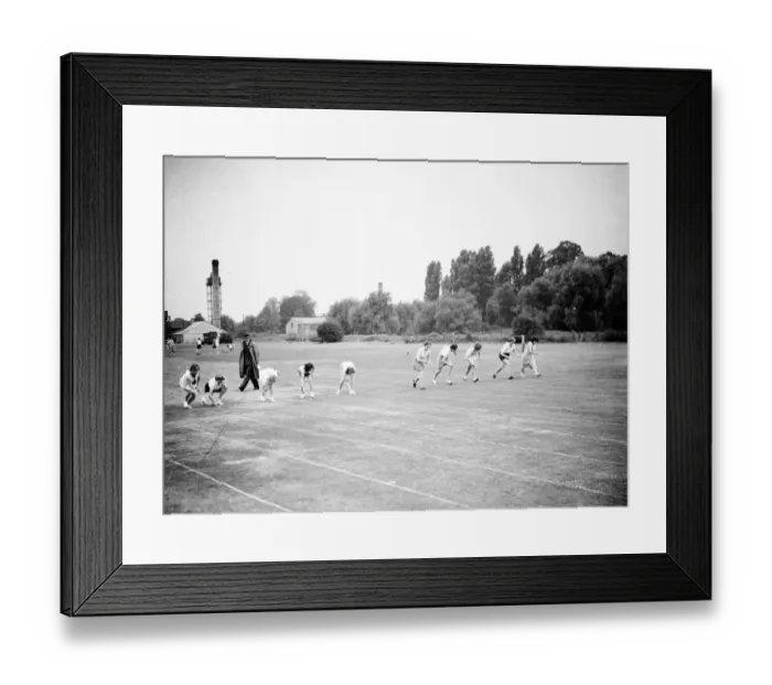 Framed Print : Kolster Brandes Sport. Egg and spoon race. 14 August 1937