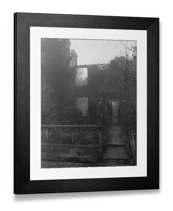 Framed Print : What is left behind following a cottage fire in Chelsfield, Kent. 1936