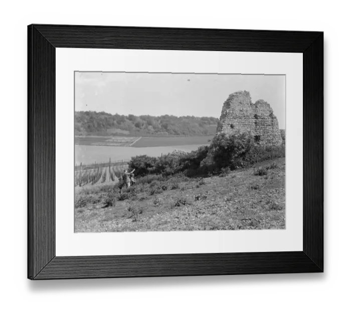 Framed Print : The church ruins at Knatts Valley, Maplescombe, Kent. 1935 Framed Print : The church ruins at Knatts Valley, Maplescombe, Kent. 1935