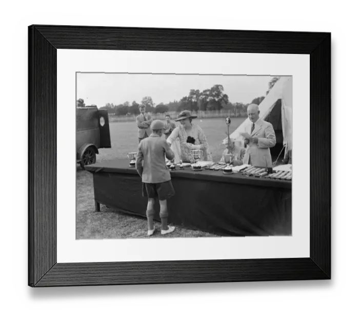 Framed Print : Dr M Williams giving out prizes for sports day at Sidcup County School for Boys Framed Print : Dr M Williams giving out prizes for sports day at Sidcup County School for Boys