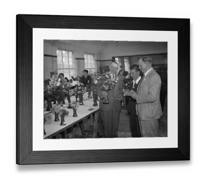 Framed Print : The Mottinngham Fete Flower Show in Kent. 1938 Framed Print : The Mottinngham Fete Flower Show in Kent. 1938