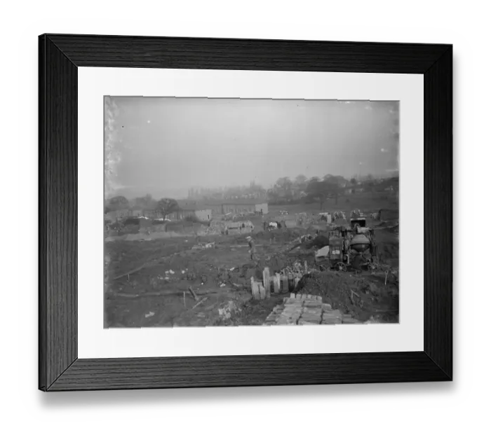 Framed Print : The construction of the London County Council housing estate at Chislehurst, Kent Framed Print : The construction of the London County Council housing estate at Chislehurst, Kent