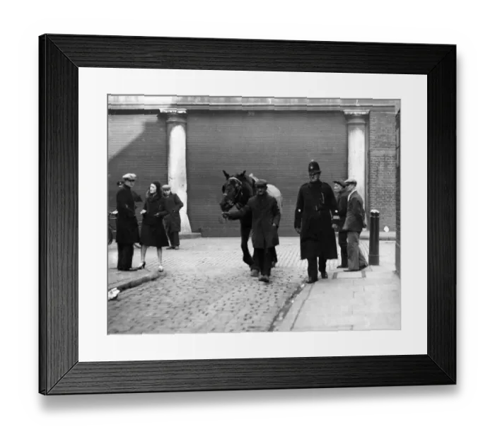Framed Print : PC Dent and a lame horse - if the horse was not fit for work, then it would be immediately Framed Print : PC Dent and a lame horse - if the horse was not fit for work, then it would be immediately